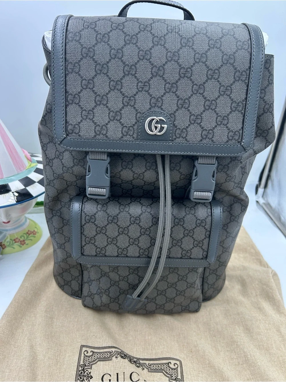 Unisex, Gucci, GG Supreme canvas backpack made in Italy NWT
